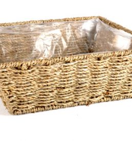 Natural Seagrass Tray Square Small Florist Hamper Decoration