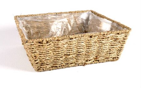 Natural Seagrass Tray Square Small Florist Hamper Decoration
