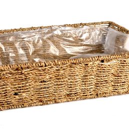 Natural Seagrass Tray Medium Rectangle Florist Hamper Decoration