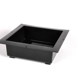 Black Plastic Square Bowl 16x16x6cm Florist Wedding Arrangement