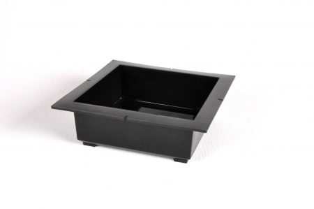 Black Plastic Square Bowl 16x16x6cm Florist Wedding Arrangement