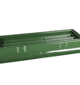 Green Plastic Double Brick Saddle Tray 62x27x5cm Casket spray