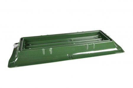 Green Plastic Double Brick Saddle Tray 62x27x5cm Casket spray