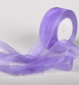 Woven Edge Organza Ribbon 38mm x 50yds lilac