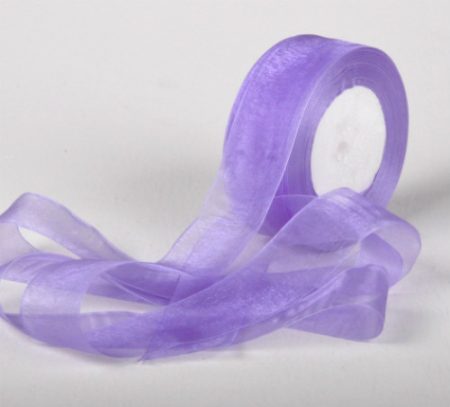 Woven Edge Organza Ribbon 38mm x 50yds lilac