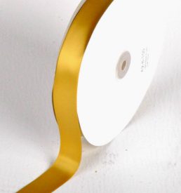 Single Face Satin Ribbon 25mm x 100Yds Gold Florist Wrapping