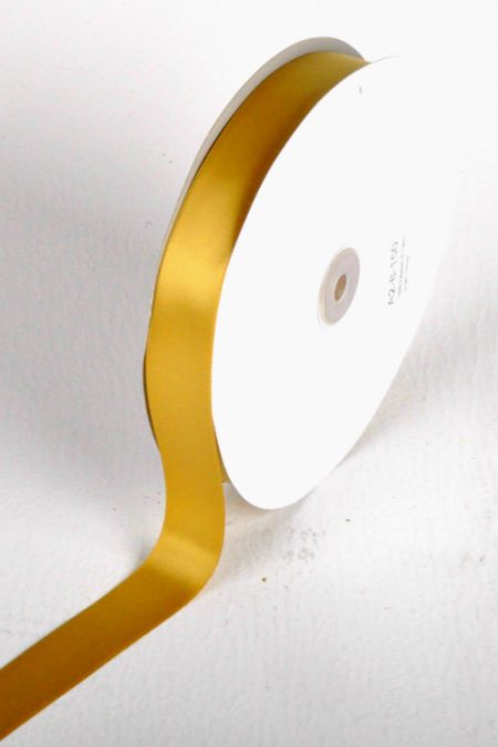 Single Face Satin Ribbon 25mm x 100Yds Gold Florist Wrapping