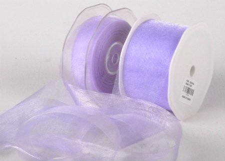 Cut Edge Lilac Organza 50mm x 25m Florist Wedding Wrapping