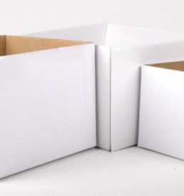 Medium Gloss Box White 18x18x14cm Florist Gift Wrapping