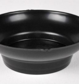 Black Plastic Supreme Bowl 23x6cm Florist Wedding Arrangement