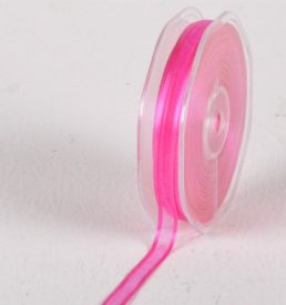 New Special 10mm x 25m Hot Pink Satin Edge Organza Ribbon Florist Wedding