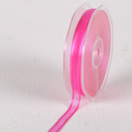 New Special 10mm x 25m Hot Pink Satin Edge Organza Ribbon Florist Wedding