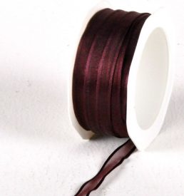 New Special 10mm x 25m Burgundy Satin Edge Organza Ribbon Florist Wedding