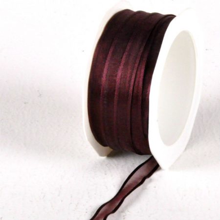 New Special 10mm x 25m Burgundy Satin Edge Organza Ribbon Florist Wedding