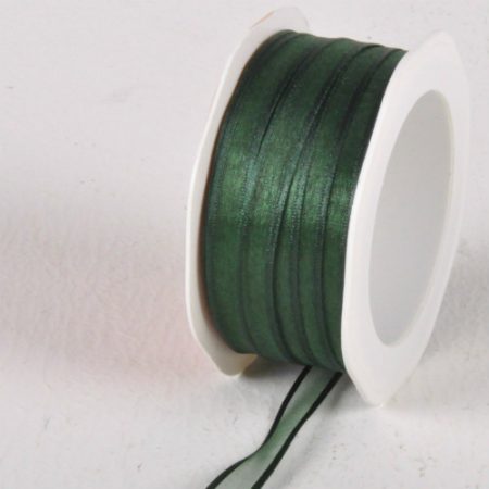 New Special 10mm x 25m Hunter Green Satin Edge Organza Ribbon Florist Wedding