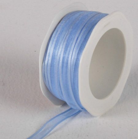 New Special 10mm x 25m Baby Blue Satin Edge Organza Ribbon Florist Wedding