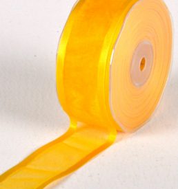 New Special 38mm x 25m Yellow Satin Edge Organza Ribbon Florist Wedding