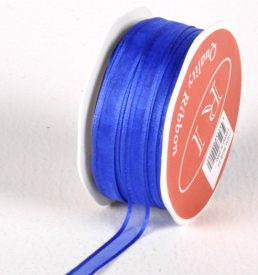 New Special 10mm x 25m Royal Blue Satin Edge Organza Ribbon Florist Wedding