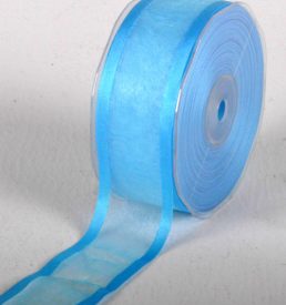 New Special 38mm x 25m Turquoise Satin Edge Organza Ribbon Florist Wedding