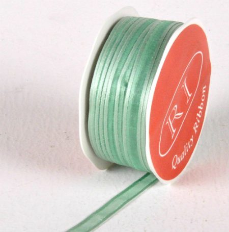 New Special 10mm x 25m Prairie Green Satin Edge Organza Ribbon Florist Wedding