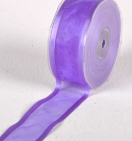 New Special 38mm x 25m Lilac Satin Edge Organza Ribbon Florist Wedding