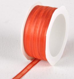 New Special 10mm x 25m Tangerine Satin Edge Organza Ribbon Florist Wedding