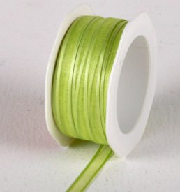 New Special 10mm x 25m Lime Green Satin Edge Organza Ribbon Florist Wedding