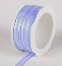 New Special 10mm x 25m Dusty Blue Satin Edge Organza Ribbon Florist Wedding