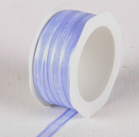 New Special 10mm x 25m Dusty Blue Satin Edge Organza Ribbon Florist Wedding