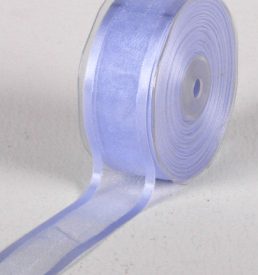 New Special 38mm x 25m Dusty Blue Satin Edge Organza Ribbon Florist Wedding
