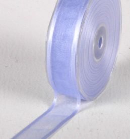 New Special 25mm x 25m Dusty Blue Satin Edge Organza Ribbon Florist Wedding