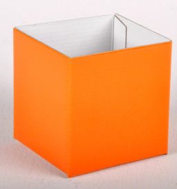 Small Gloss Box Orange 12x12x11cm Florist Gift Wrapping