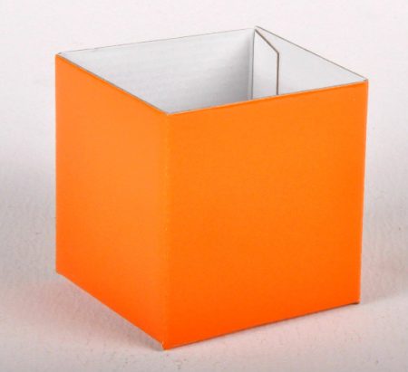 Small Gloss Box Orange 12x12x11cm Florist Gift Wrapping