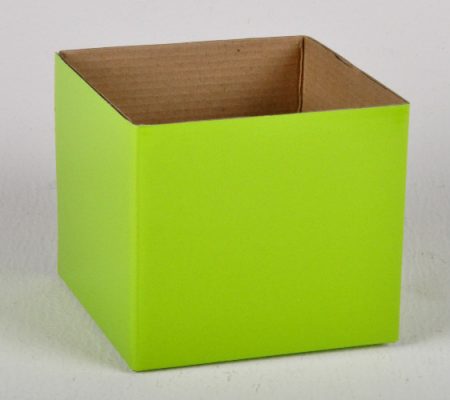 Small Gloss Box Moss Green 12x12x11cm Florist Gift Wrapping
