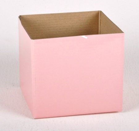 Small Gloss Box Baby Pink 12x12x11cm Florist Gift Wrapping