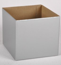 Small Gloss Box Silver 12x12x11cm Florist Gift Wrapping