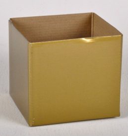 Small Gloss Box Gold 12x12x11cm Florist Gift Wrapping
