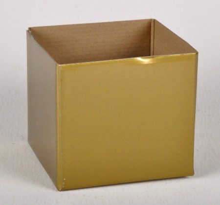 Small Gloss Box Gold 12x12x11cm Florist Gift Wrapping