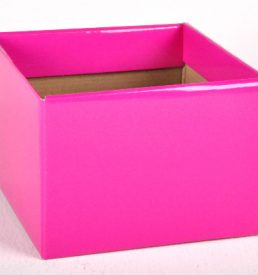 No6 Gloss Box Hot Pink 17x17x12cm Florist Gift Wrapping