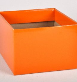 No6 Gloss Box Orange 17x17x12cm Florist Gift Wrapping