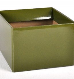 No6 Gloss Box Moss 17x17x12cm Florist Gift Wrapping