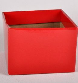 No6 Gloss Box Red 17x17x12cm Florist Gift Wrapping