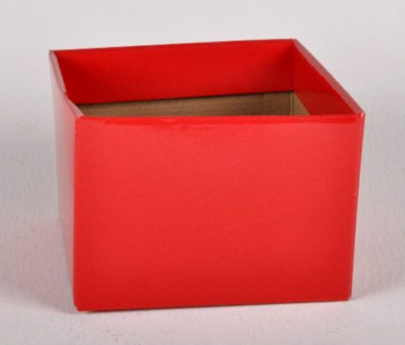 No6 Gloss Box Red 17x17x12cm Florist Gift Wrapping