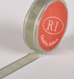 New Special 25mm x 25m Sage Green Satin Edge Organza Ribbon Florist Wedding