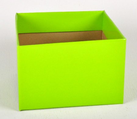 Large Gloss Box Lime Green 23x23x15cm Florist Gift Wrapping