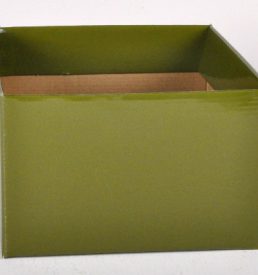 Large Gloss Box Moss Green 23x23x15cm Florist Gift Wrapping