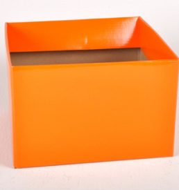 Large Gloss Box Orange 23x23x15cm Florist Gift Wrapping