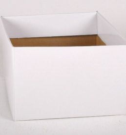 No6 Gloss Box White 17x17x12cm Florist Gift Wrapping