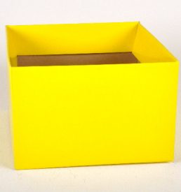 Large Gloss Box Yellow 23x23x15cm Florist Gift Wrapping