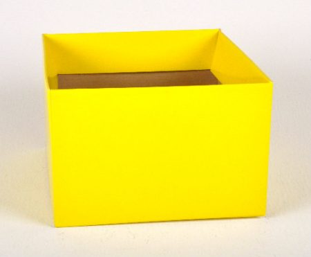 Large Gloss Box Yellow 23x23x15cm Florist Gift Wrapping